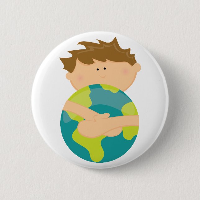 Earth Day 6 Cm Round Badge (Front)