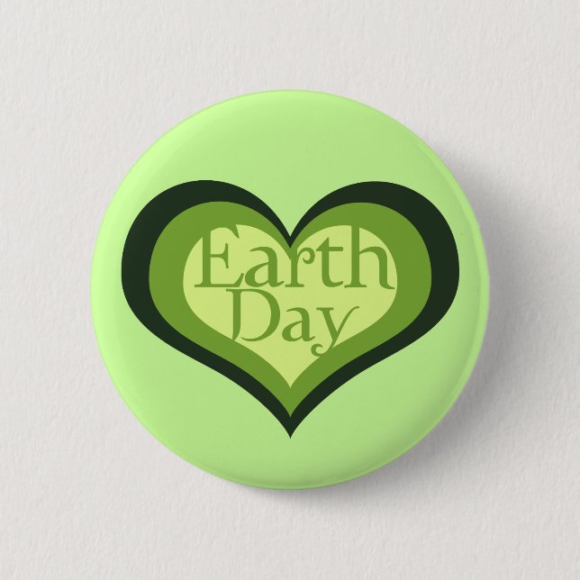 Earth Day 6 Cm Round Badge (Front)