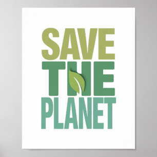 Earth Day Activism and Climate Change Art Poster