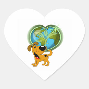 Earth Day and Pumpkin Heart Sticker