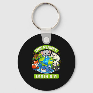 Earth day animal lovers for kids boys girls key ring