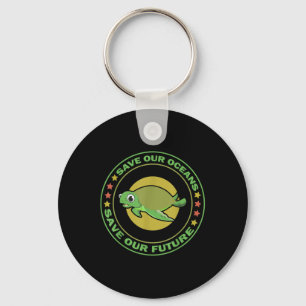 Earth Day Animal Rights Turtle Environmental Prote Key Ring