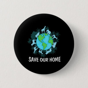 Earth Day Animals Conservation 6 Cm Round Badge
