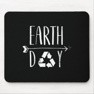 Earth Day Anniversary Cute Vintage Recycling Mouse Pad