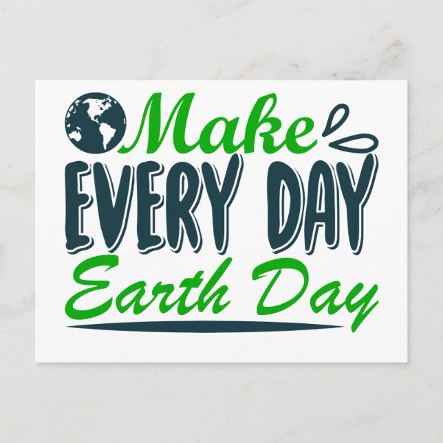 Earth Day Announcement Postcard (Front)