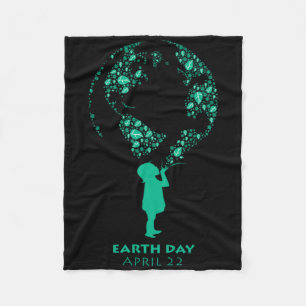 Earth Day April 22 - Celebrate Earth Day Fleece Blanket