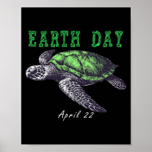 Earth day april 22 sea turtle earth day save the poster