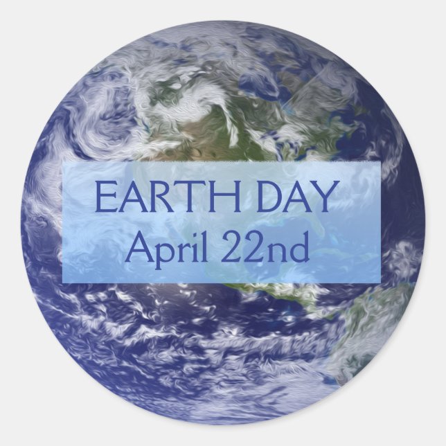 Earth Day April 22nd Stickers (Front)