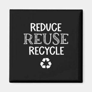 Earth Day Arbor Day Garbage Truck Reduce Reuse Rec Magnet