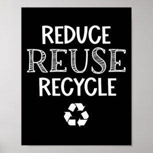 Earth Day Arbor Day Garbage Truck Reduce Reuse Rec Poster