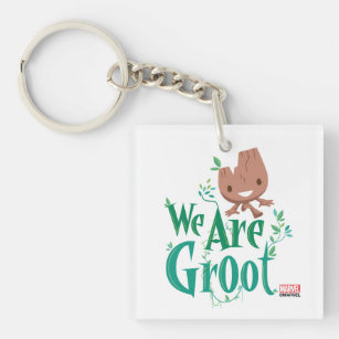 Earth Day Baby Groot Key Ring