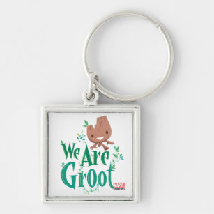 Earth Day Baby Groot Key Ring
