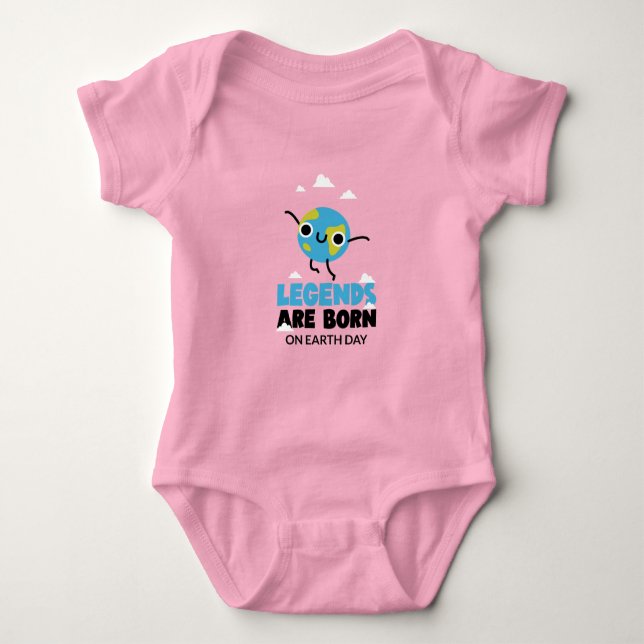 Earth Day Birthday April 22 Baby Bodysuit (Front)
