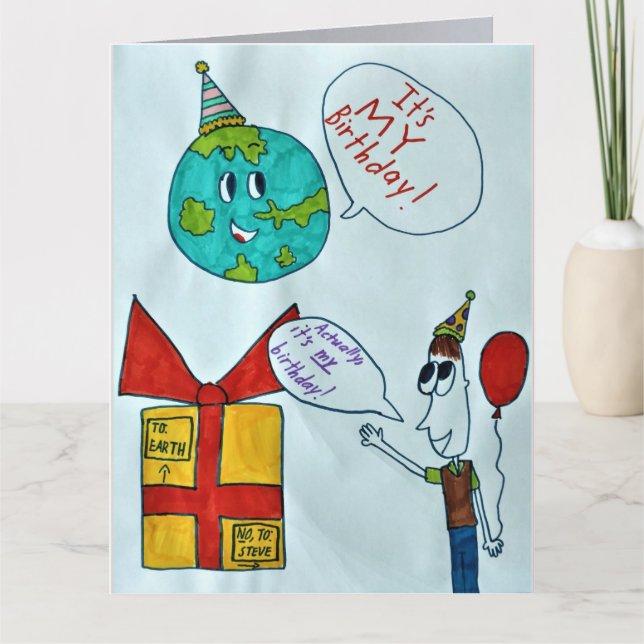 Earth Day Birthday Card (Front)