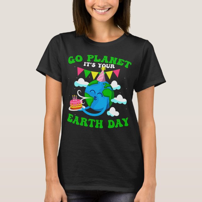 Earth Day Birthday World Rescue Environment T-Shirt (Front)