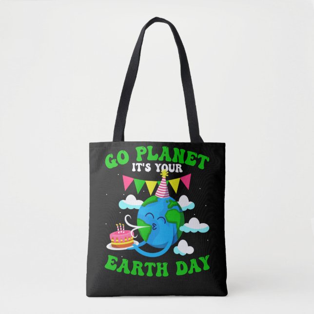 Earth Day Birthday World Rescue Environment Tote Bag (Front)