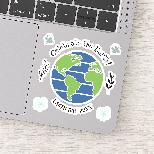 Earth Day Blue Green Globe Map Planet (Detail)