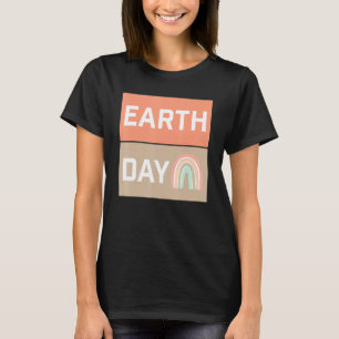 Earth Day Boho Rainbow Hippie Outdoors Hiking Fami T-Shirt