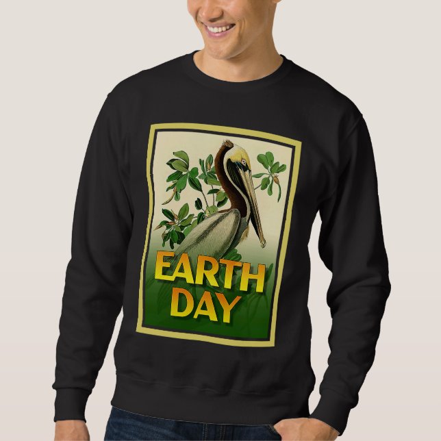 Earth Day Brown Pelican Bird    Set 1 Sweatshirt (Front)