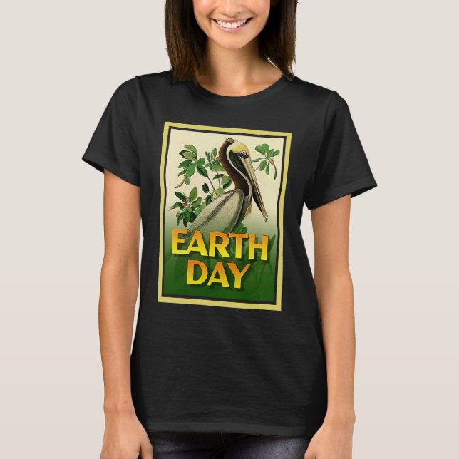 Earth Day Brown Pelican Bird    Set 1 T-Shirt (Front)
