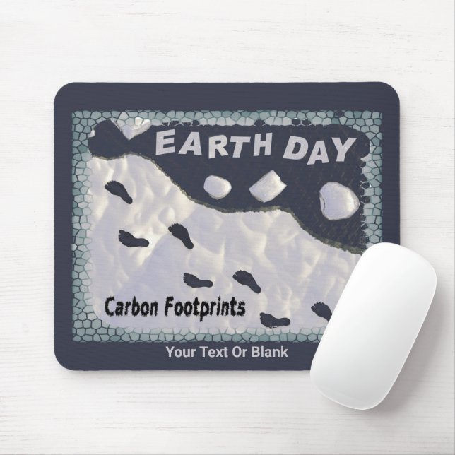 Earth Day - Carbon Footprints Mouse Pad (With Mouse)
