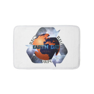 Earth Day Change The World Bath Mat