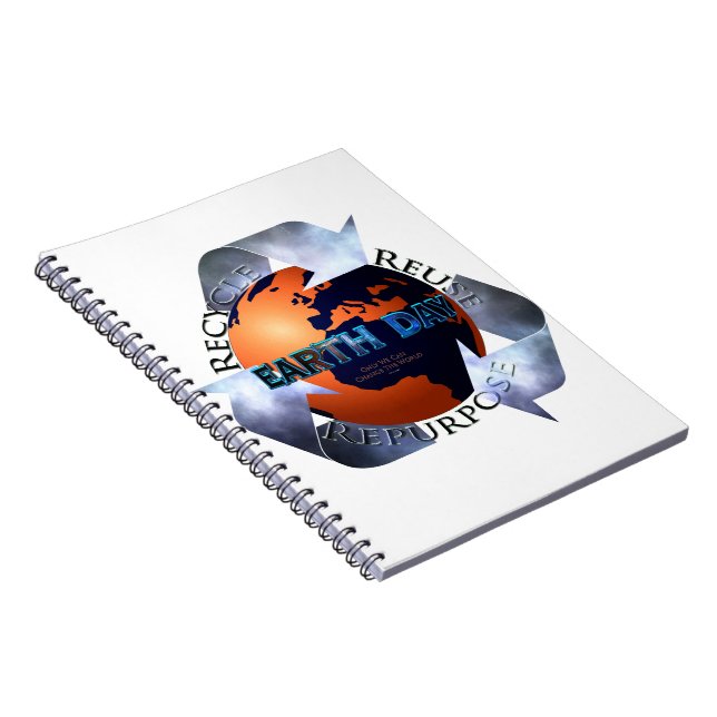 Earth Day Change The World Notebook (Right Side)