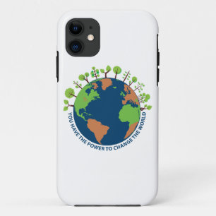 Earth Day Change The World Quote iPhone 11 Case