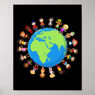 Earth Day Children Around The World Environmentali Poster