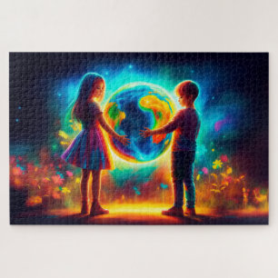 Earth day children World environmental nature Jigsaw Puzzle