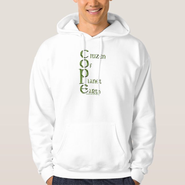 EARTH DAY Citizen of Planet Earth COPE Eco Hoodie (Front)