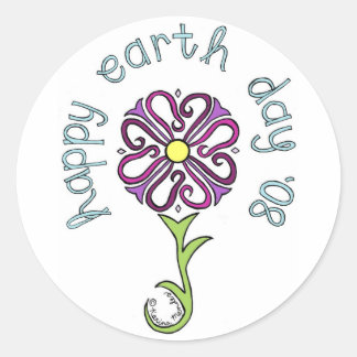 earth day classic round sticker
