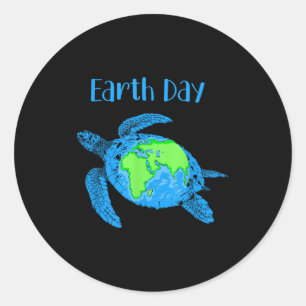 Earth day classic round sticker