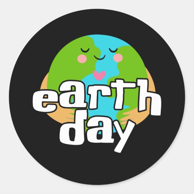 earth day  classic round sticker (Front)