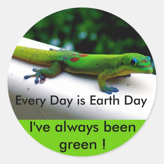 Earth Day Classic Round Sticker (Front)