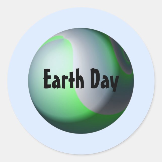 Earth Day Classic Round Sticker (Front)