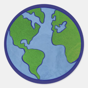 Earth Day Classic Round Sticker