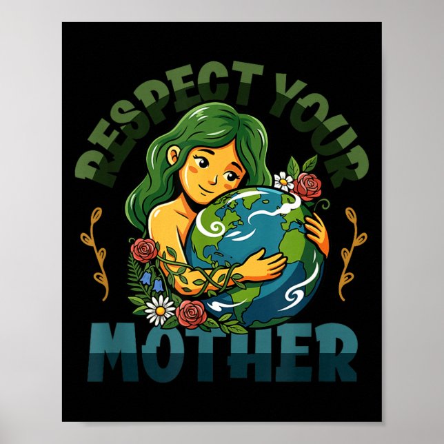 Earth day climate change awareness environmental poster (Front)