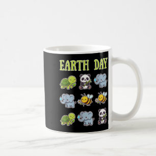 Earth Day Cute Animals Protect Planet Eco Friendly Coffee Mug