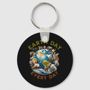 Earth Day Cute Earth Day 2025 Men Women Kids _1 Key Ring