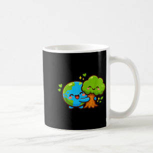 Earth Day Cute Earth Hugging Tree Save The Planet  Coffee Mug