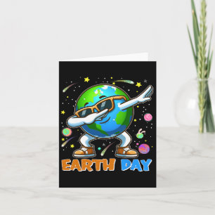 Earth Day Dabbing Earth Kids Toddler Girls Boys Da Card