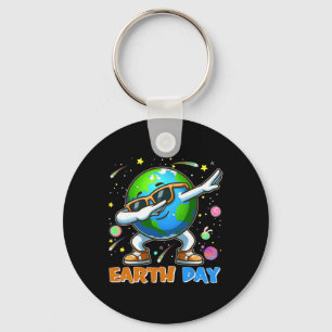 Earth Day Dabbing Earth Kids Toddler Girls Boys Da Key Ring