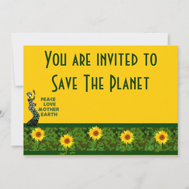Earth Day Dancer Invitation (Front)