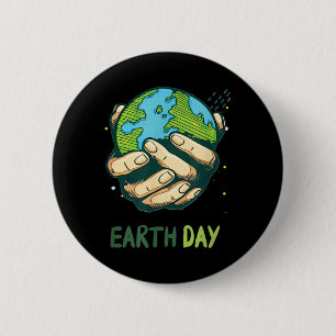 Earth Day Drawing Environmental Protection 6 Cm Round Badge
