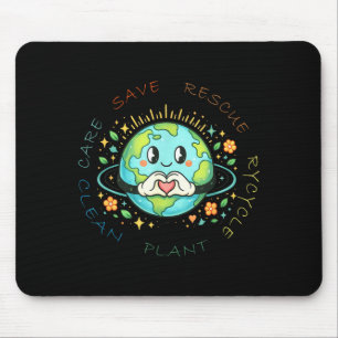 Earth Day Environment 2026 Cute Kids Boys Girls Mouse Pad