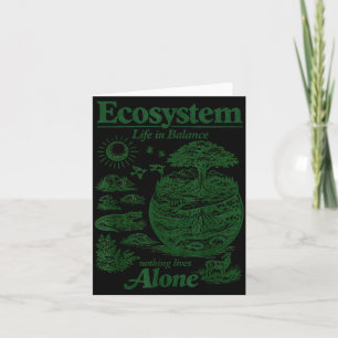 Earth day environment planet ecosystem life in a card
