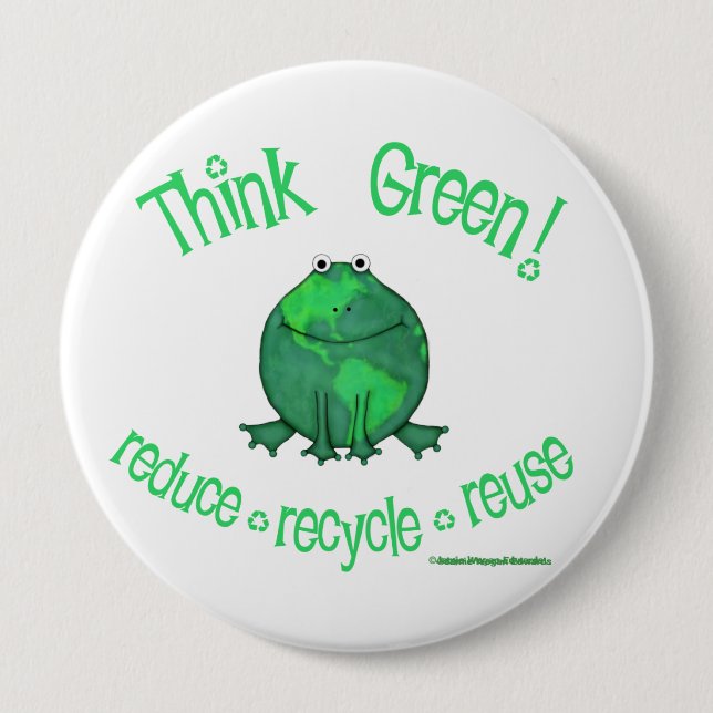Earth Day Environmental 10 Cm Round Badge (Front)