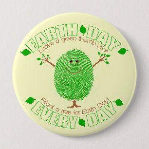 Earth Day Environmental 10 Cm Round Badge