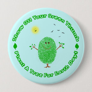 Earth Day Environmental 10 Cm Round Badge